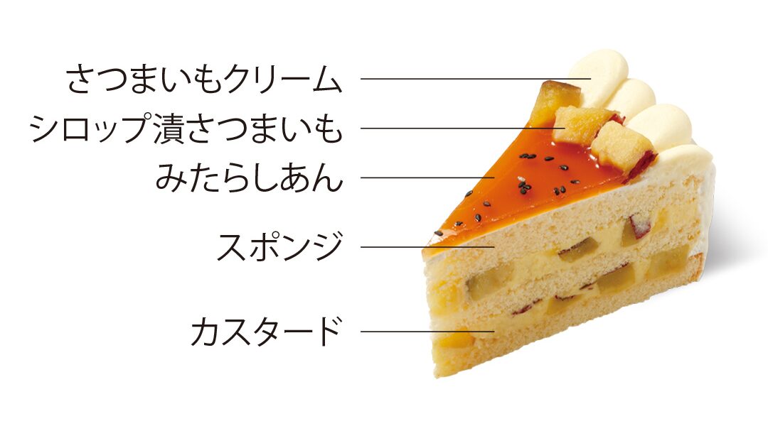 11月おすすめケーキ：大学芋ショートケーキ