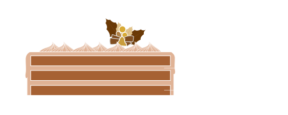 クリスマスチョコレートケーキ断面図